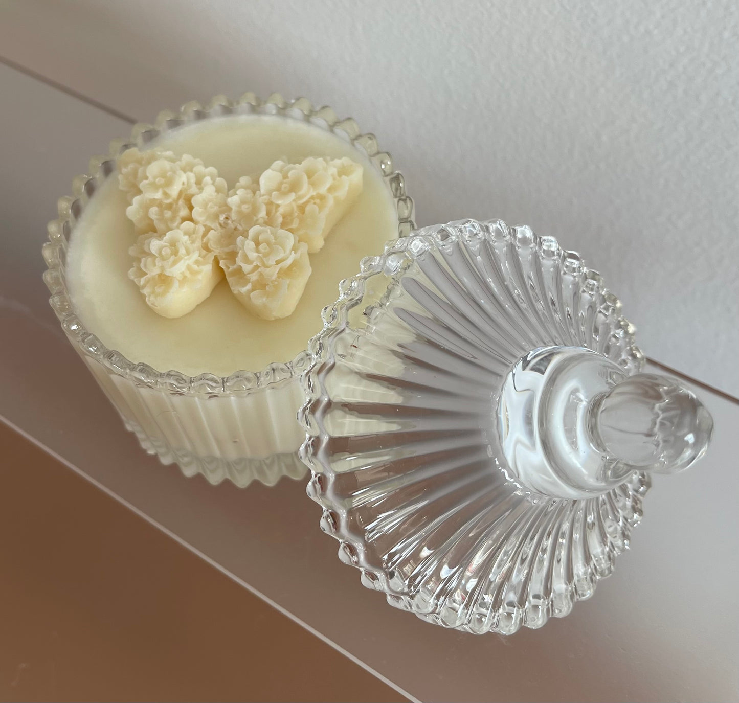 Wedding Bomboniere - Favour Candle with butterfly topper