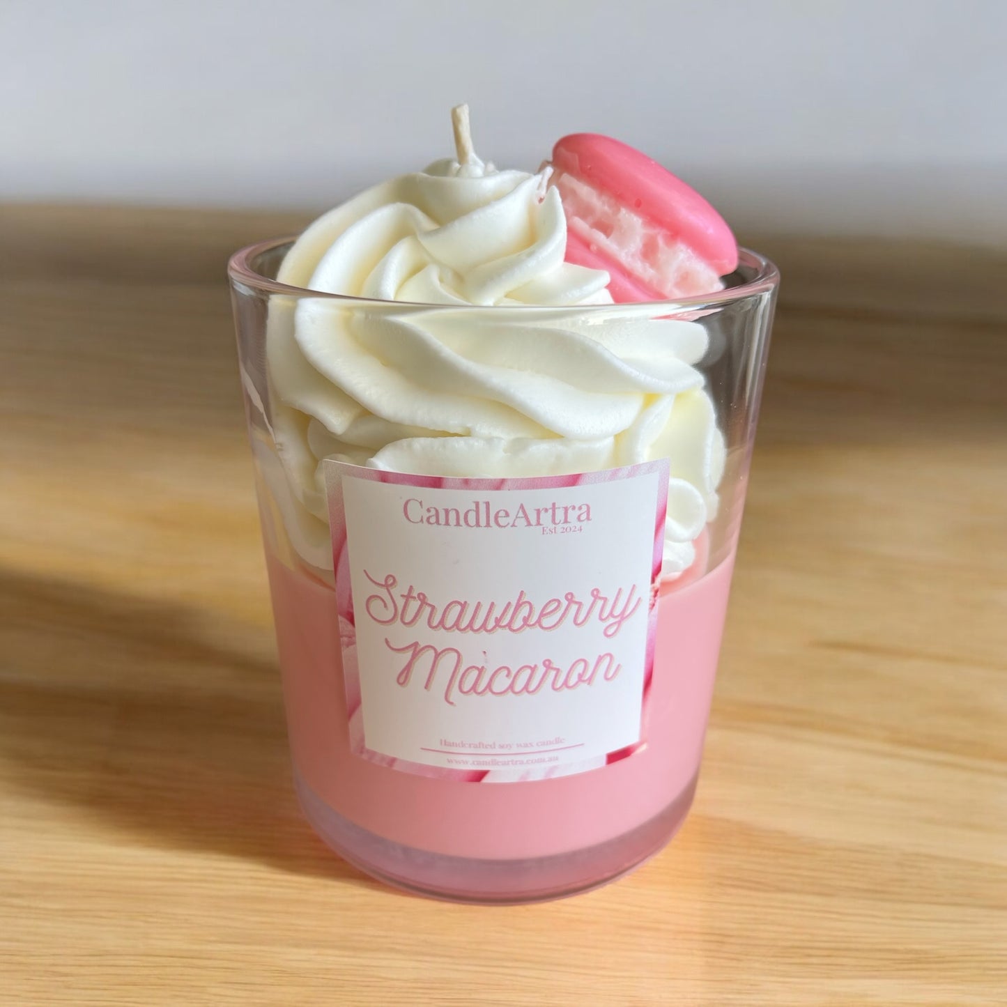 Dessert Candle - Strawberry Macaron Candle
