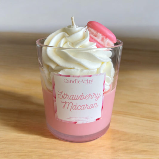 Dessert Candle - Strawberry Macaron  Candle