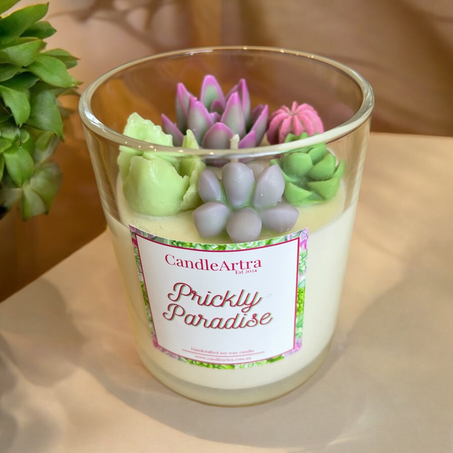 Succulent Candle - Prickly Paradise
