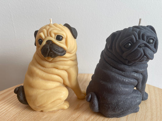 Pug Candle